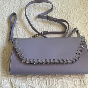 White House Black market lavender silver bag